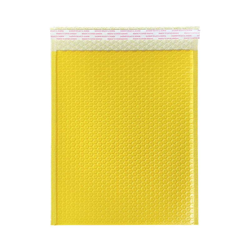 10Pcs Small Bubble Bags Yellow Plastic Bubble Envelope Self Sealing Shipping Bag Waterproof Packaging Bag for Jewelry/Clothing