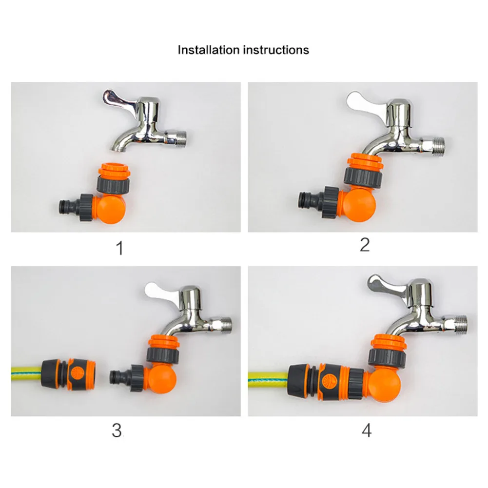 Hose Connector Click-lock Quick Connector Stopwater Connector For 1/2in Hose Reel Cart Prevents Kinking Compatible