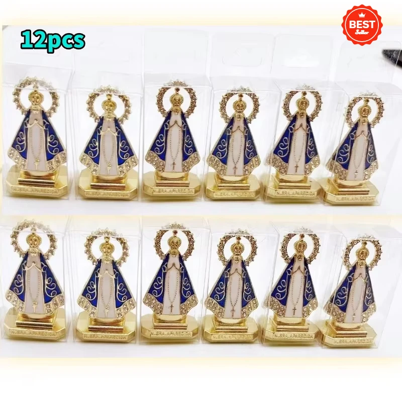 

12pcs Prayer for the Cross of the Zinc Alloy Figurines, Prayer Figurines Room Decoration Bedroom Accessories Household