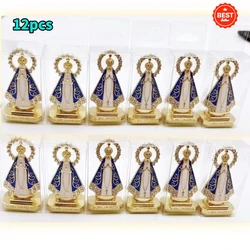 12pcs Prayer for the Cross of the Zinc Alloy Figurines, Prayer Figurines Room Decoration Bedroom Accessories Household