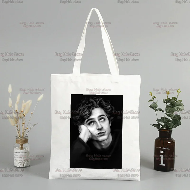 Timothee Chalamet 90s Call Me By Your Name Shopping Bag Bolsas De Tela Grocery Shopper Shopping Jute Bag