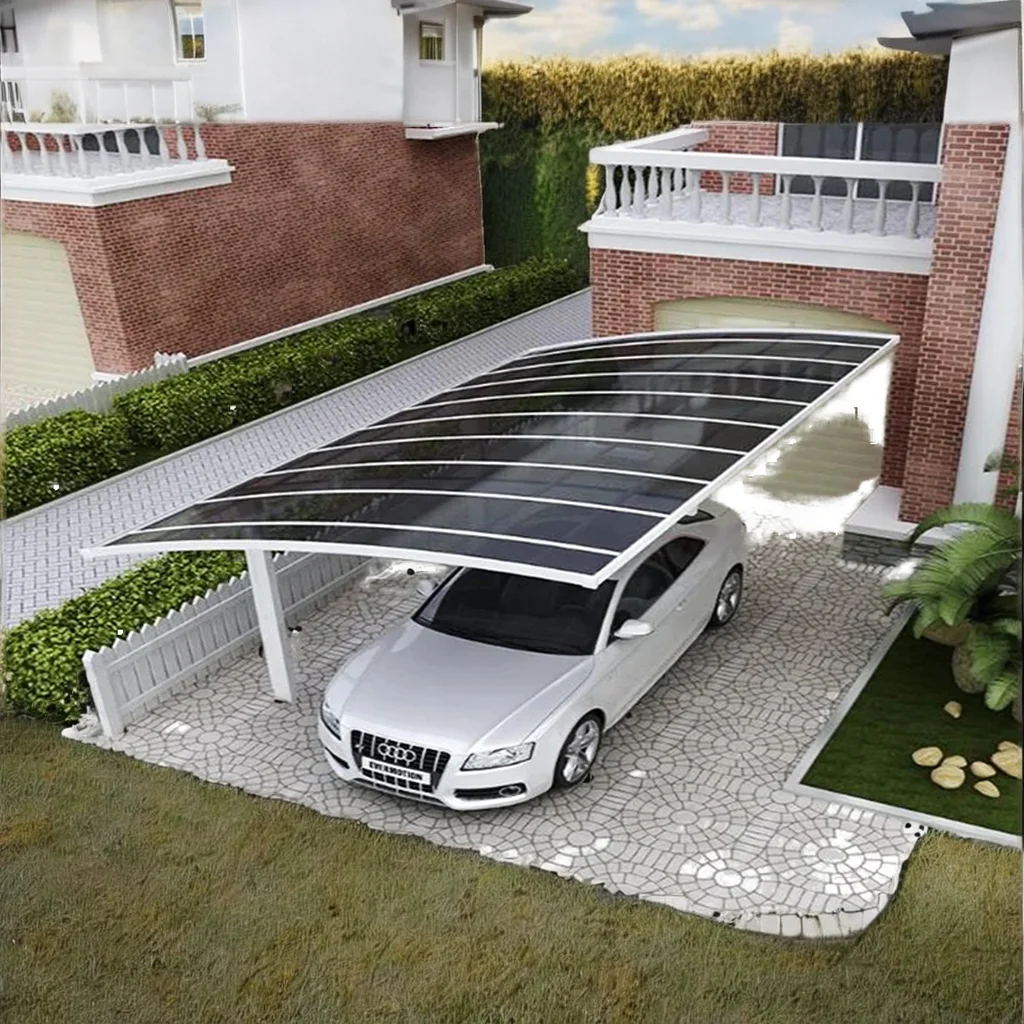 Thickened Model Household Outdoor Car Shelter Powder Coating Aluminum Frame Acrylic Car Parking All Weather Heavy Duty Carport