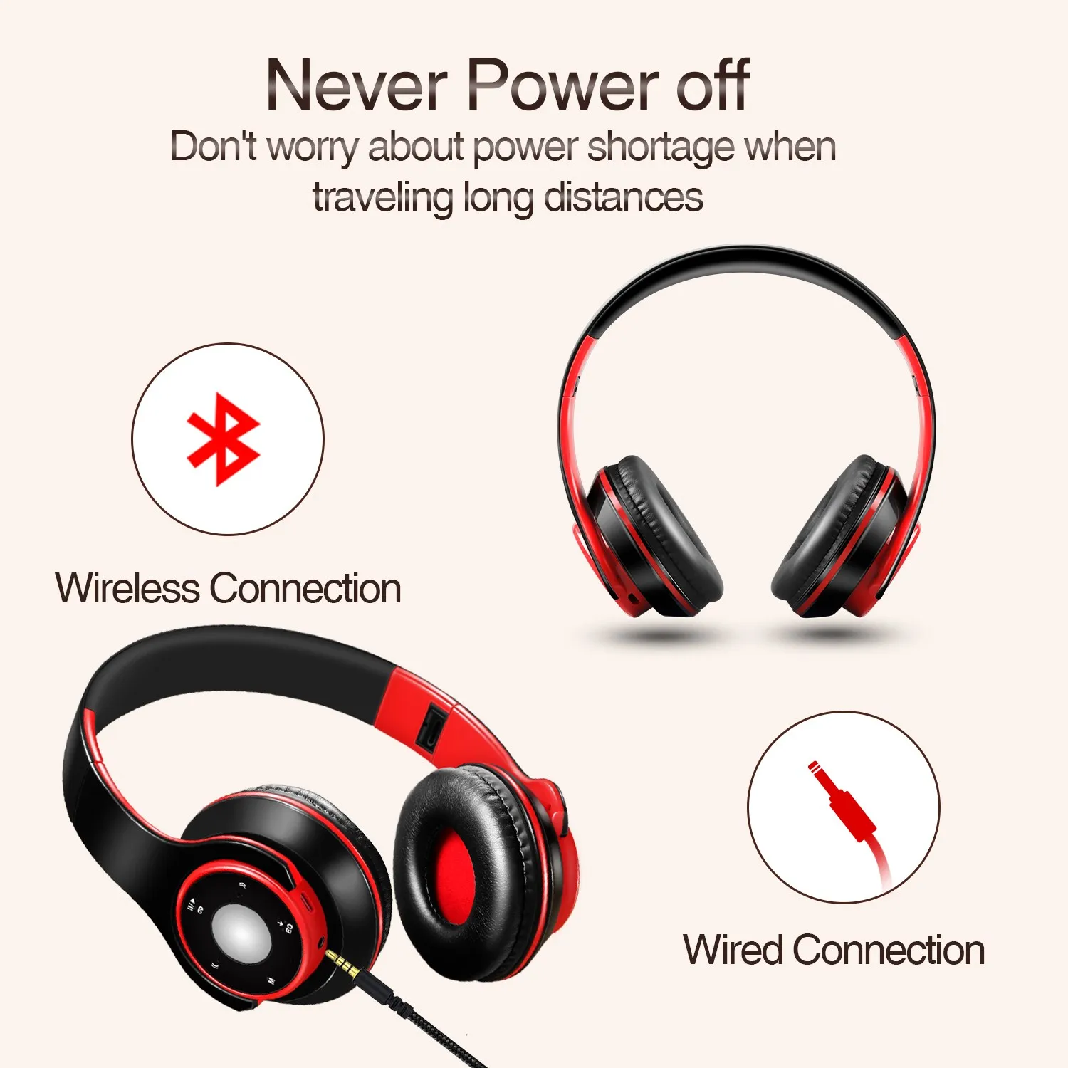 Built-in MP3 Player Sports Headphones Wireless Bluetooth Stero Headset with Microphone Earphone Headphone for Running Gym