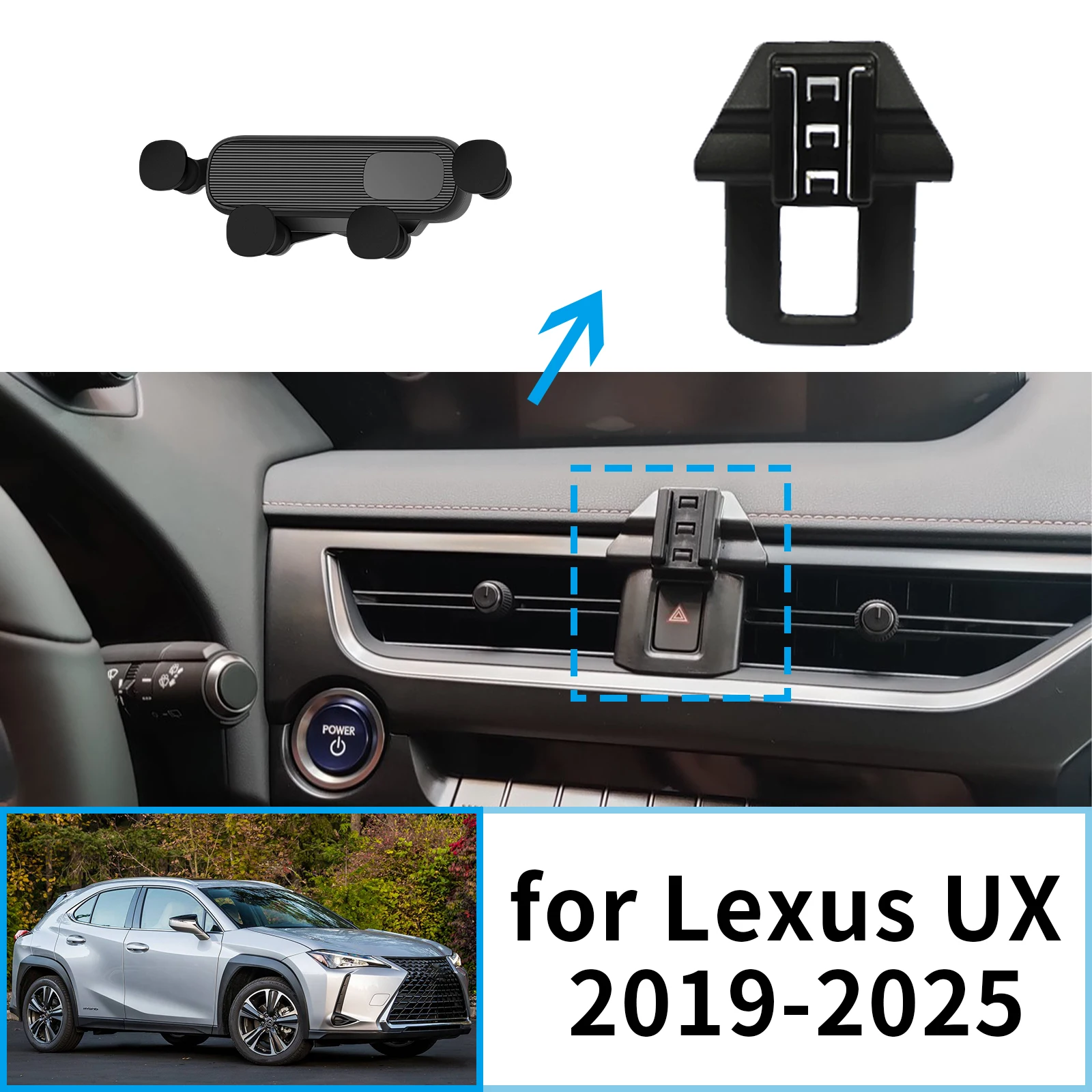 

for Lexus UX 260h 300 2019 2020 20021 2022 2023 2025 Car Mobile Phone Holder Stand Auto Accessories GPS Bracket Navigation