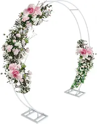 Large Round Metal Backdrop Stand Wedding Archway Garden Arch Steel Frame for Weddings Proposal Anniversary Parties