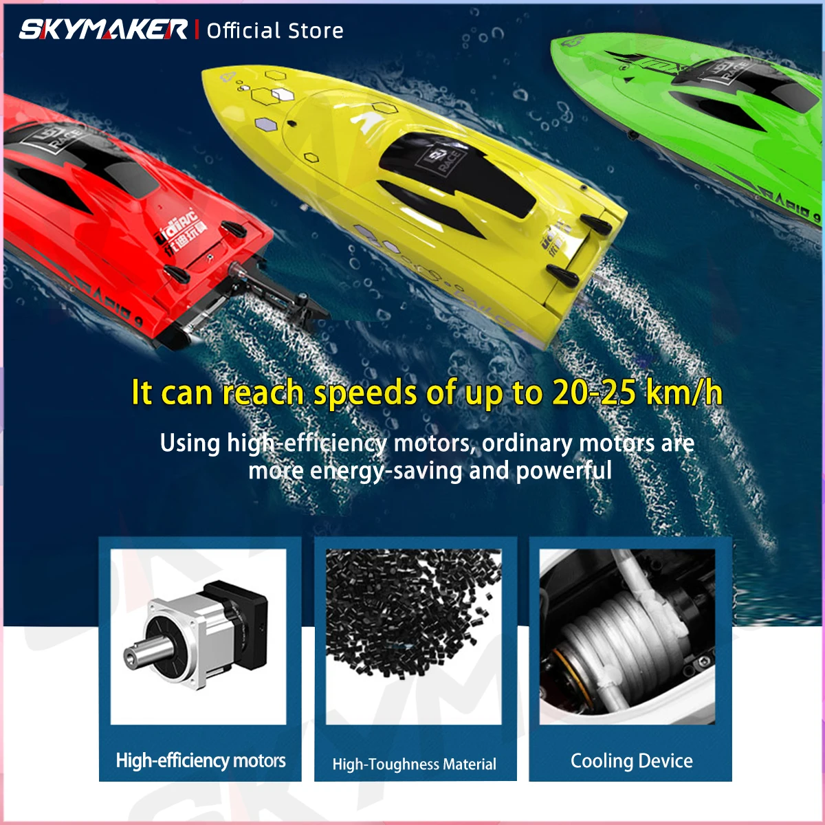 UDiRC UDI008 UDI020 UDI009 Boat Waterproof 25Km/H 2.4GHz Capsize Protection Remote Control For Pools And Lake Toys Gift For Kids