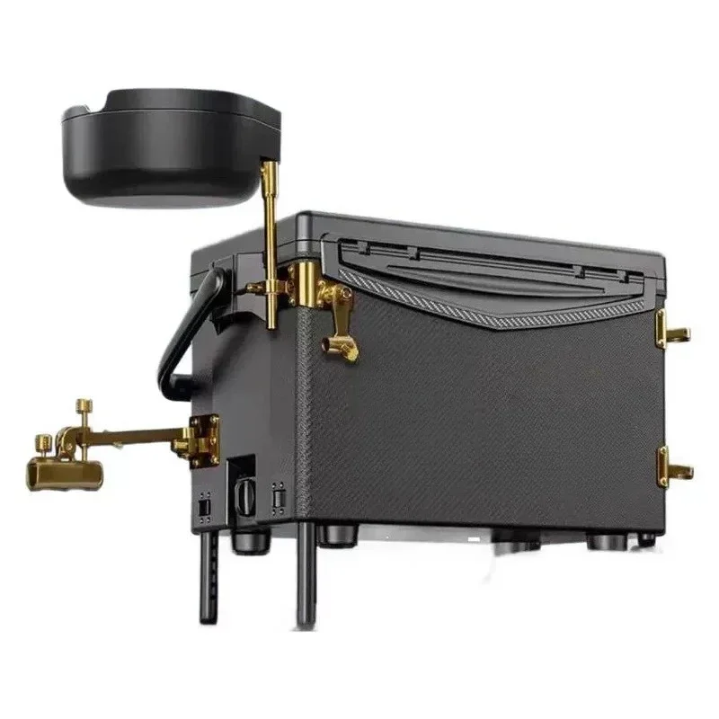 Carbon pattern cover fishing box Q33 anniversary honeycomb pattern 29 liters full set of ultra-light fishing box