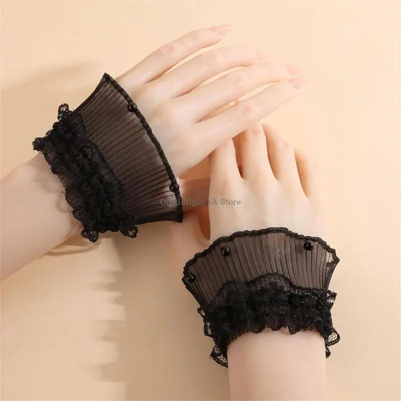 

Lace Bead Trim Arm Covers Decorative Sleeves Armwear for Women Daily and Formal