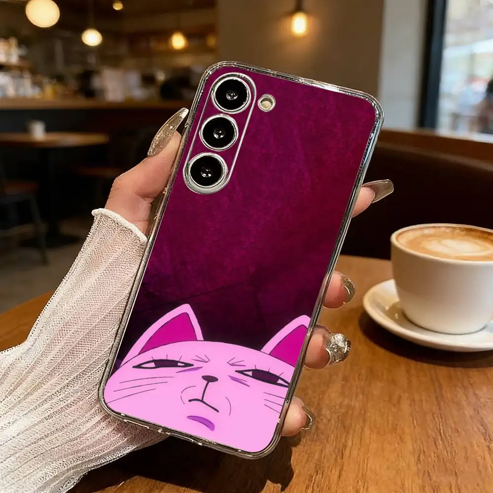 Funny T-Turbo Cat G-Granny Phone Case For Samsung Galaxy S24 S25 S23 S22 S21 Plus S24 S25 Transparent Cover Case