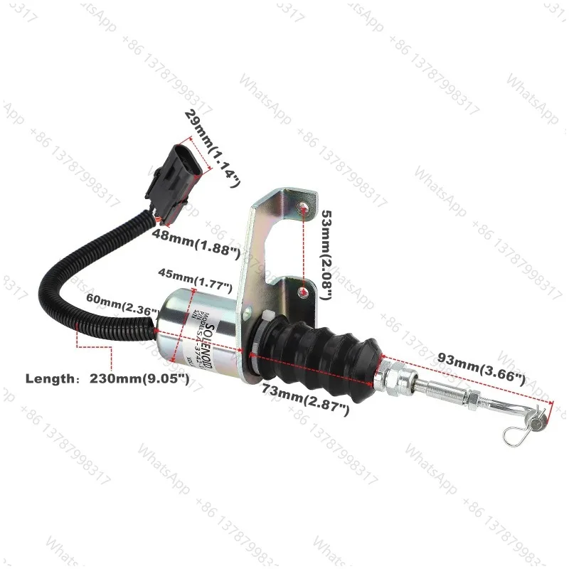New Car OE SA3742 24 Engine Stop Flameout Shutdown Tool Fuel Shut off Solenoid Valve SA 3742 12 3932017 DC 12V 24V forRSV