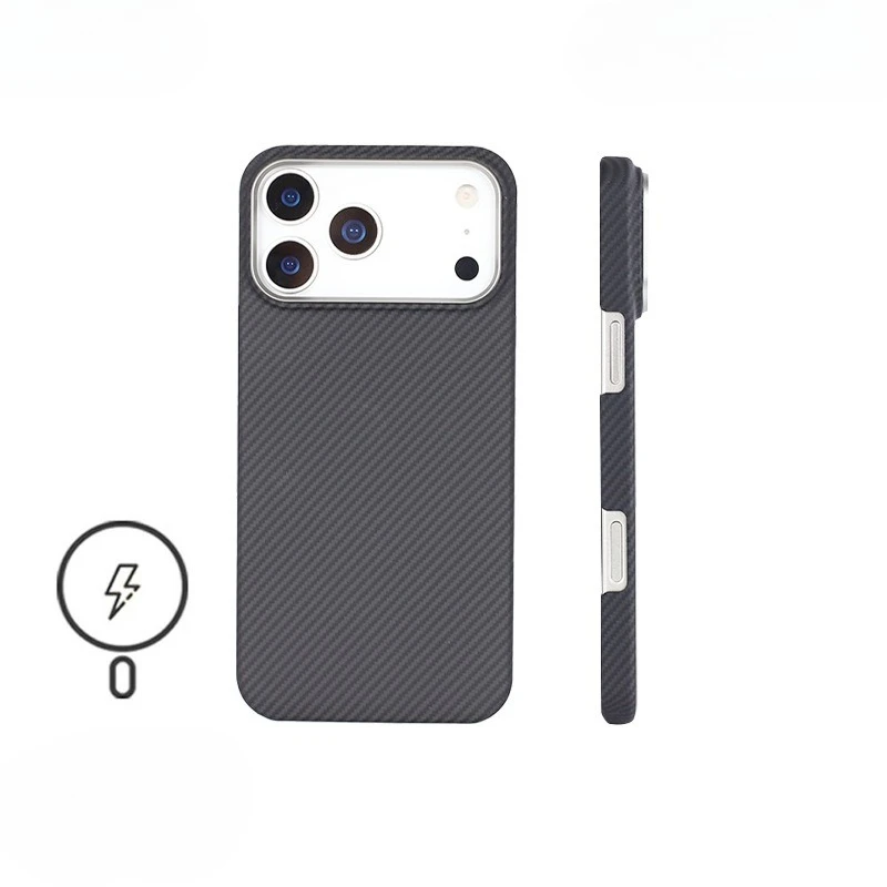 

Магнитный чехол MagSafe для iPhone 17 Pro Max/17 Pro, арамидный чехол из углеродного волокна, ультратонкий легкий чехол из арамидного волокна