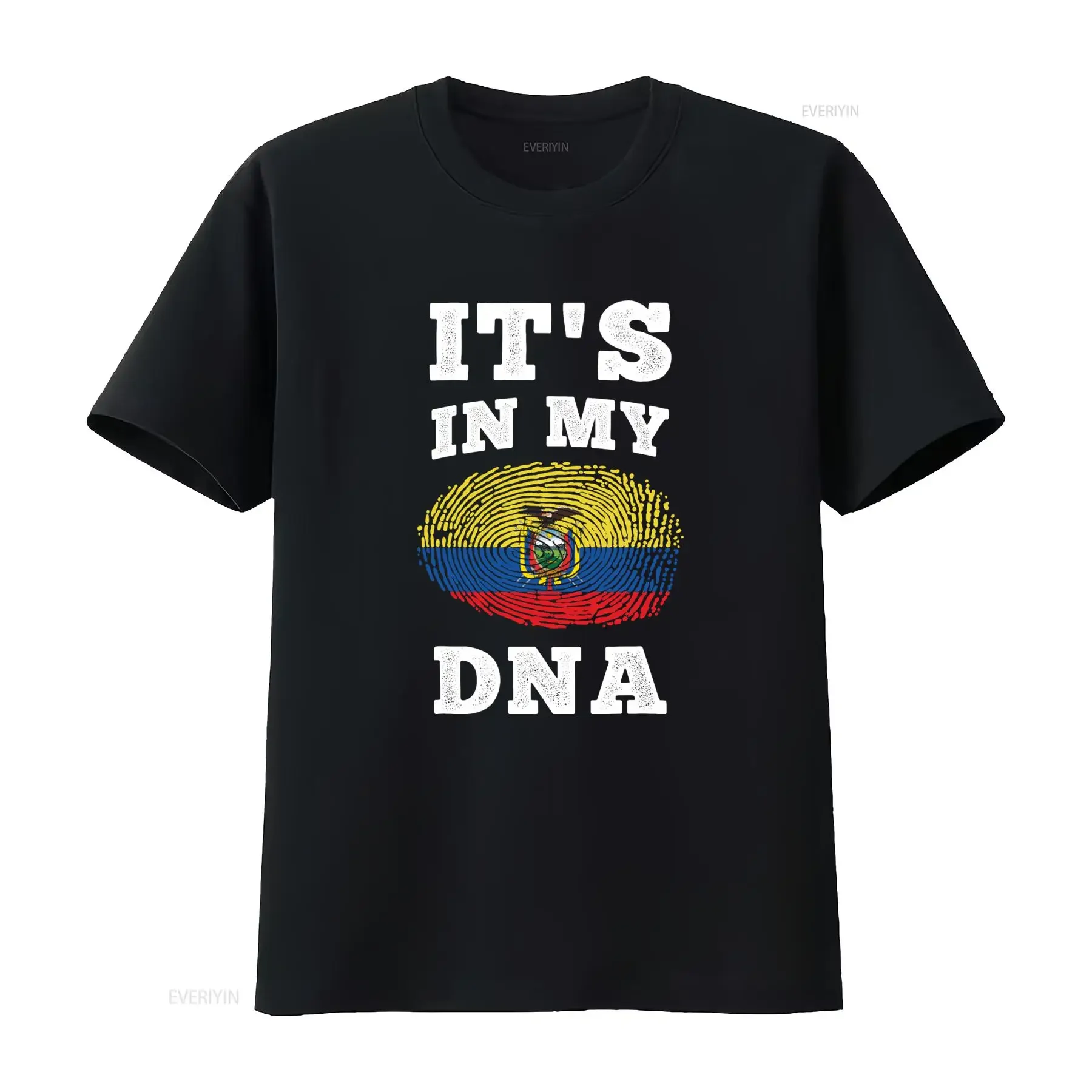 Ecuadorian Pride T Shirt Its In My DNA with Ecuador Flag Print Unique Ethnic Design vintage Washed fashion Soft Comfortable