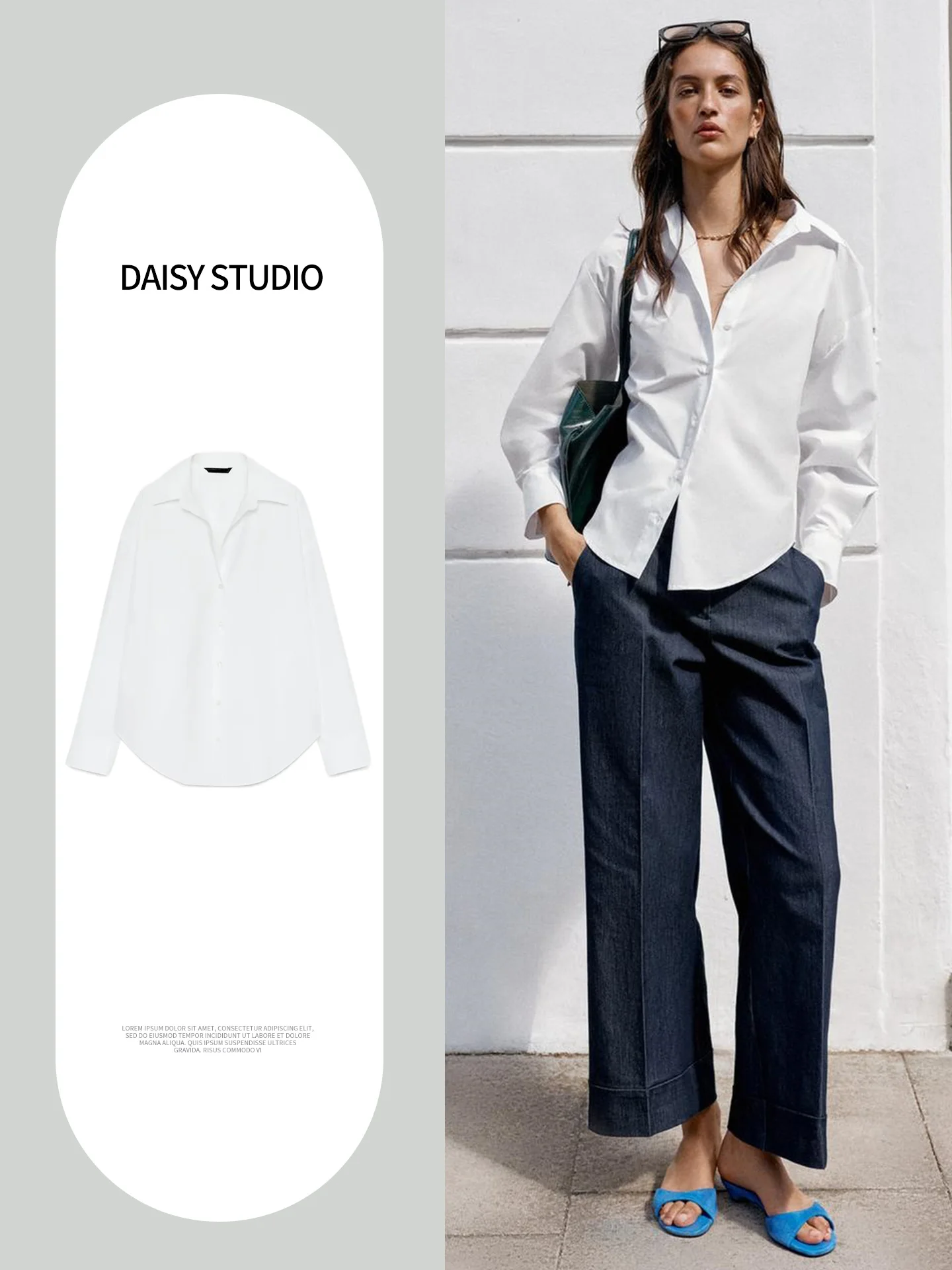 Minimalist Style Long Sleeve Collared Shirt Women's Basic Style New Arrival Multi-Buckled Fashion Top Skin-Friendly Breathable