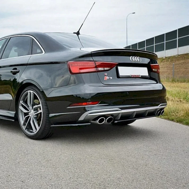 Tylny splitter boczny w stylu Maxton do Audi A3 S-Line S3 8V Facelift Sedan 2017-2020, tylny zderzak, spoiler boczny, dyfuzor. — zdjęcie 4