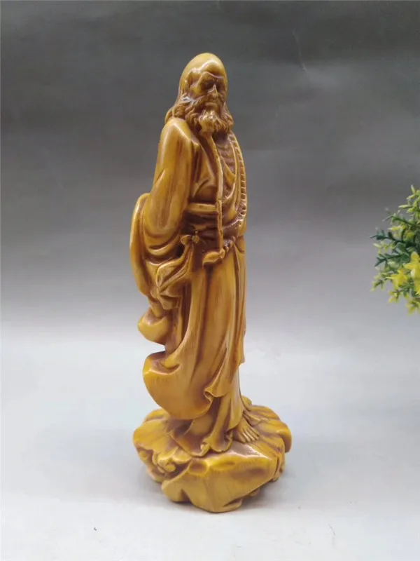 Handicrafts bone carving 19052 Bodhidharma old man width 5.5 cm high 17 cm weight 350 grams