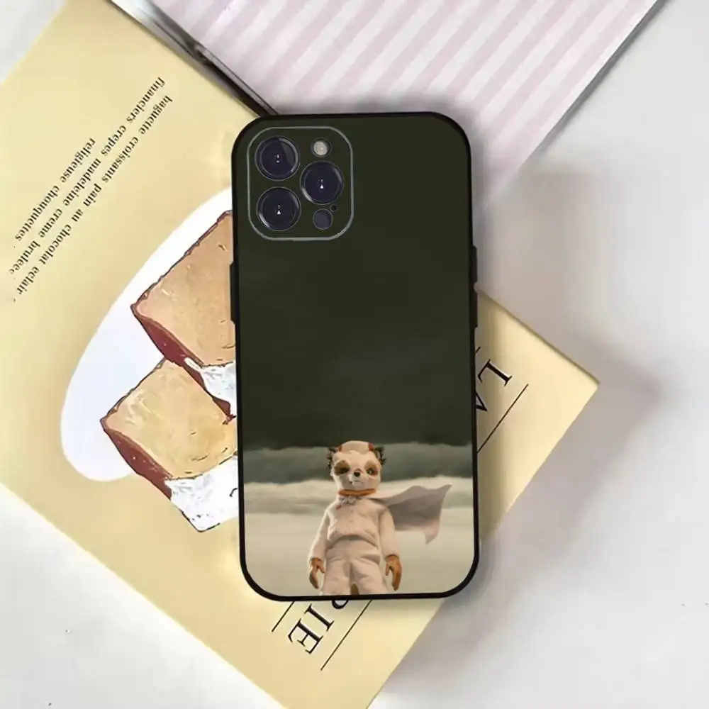 حافظة هاتف F-Fantastic Mr F-Fox لهاتف iPhone16,15,14,13,12,11 Plus,Pro Max,XS,X,XR,SE,Mini,8,7,غطاء أسود ناعم