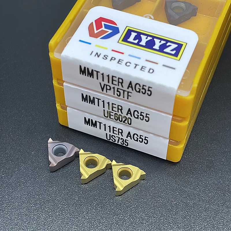 MMT11IR/er AG55 VP15TF/US735/UE6020スレッド旋削工具超硬インサートcnc旋盤スレッド旋削インサート