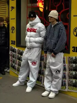 2024 männer/Frauen Lange Hosen Cargo Streetwear Jogger Männer Y2k Casual Polizei Hosen Mode Stickerei Streetwear merican stil