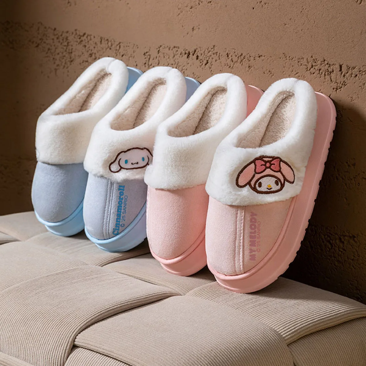 شباشب سانريو هالو كيتي كارتونية إبداعية كاواي للفتيات شتوية سميكة ودافئة لطيفة من القطن هدية #5