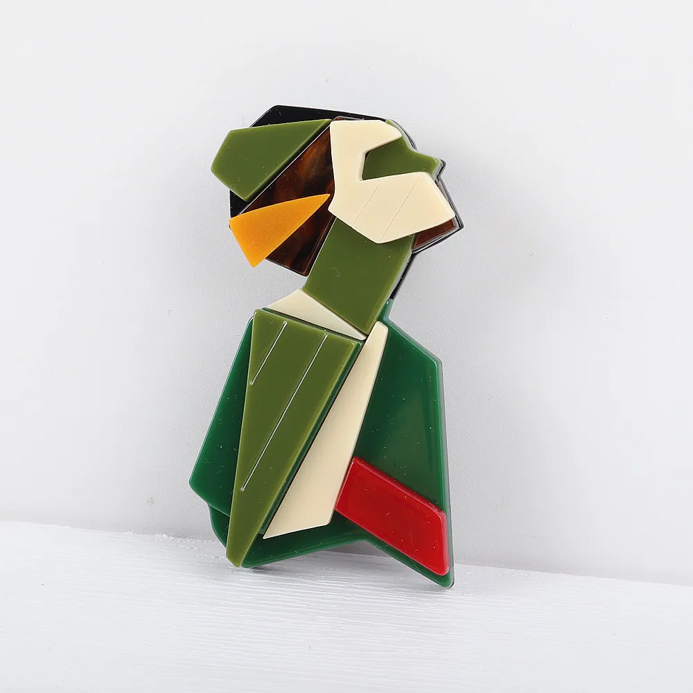 Nowy Punk Multicolor Man Abstract Figure Akrylowe Broszki Szpilki Dla Kobiet Geometryczna Żywica Klapa Broszka Biżuteria Prezenty Broche