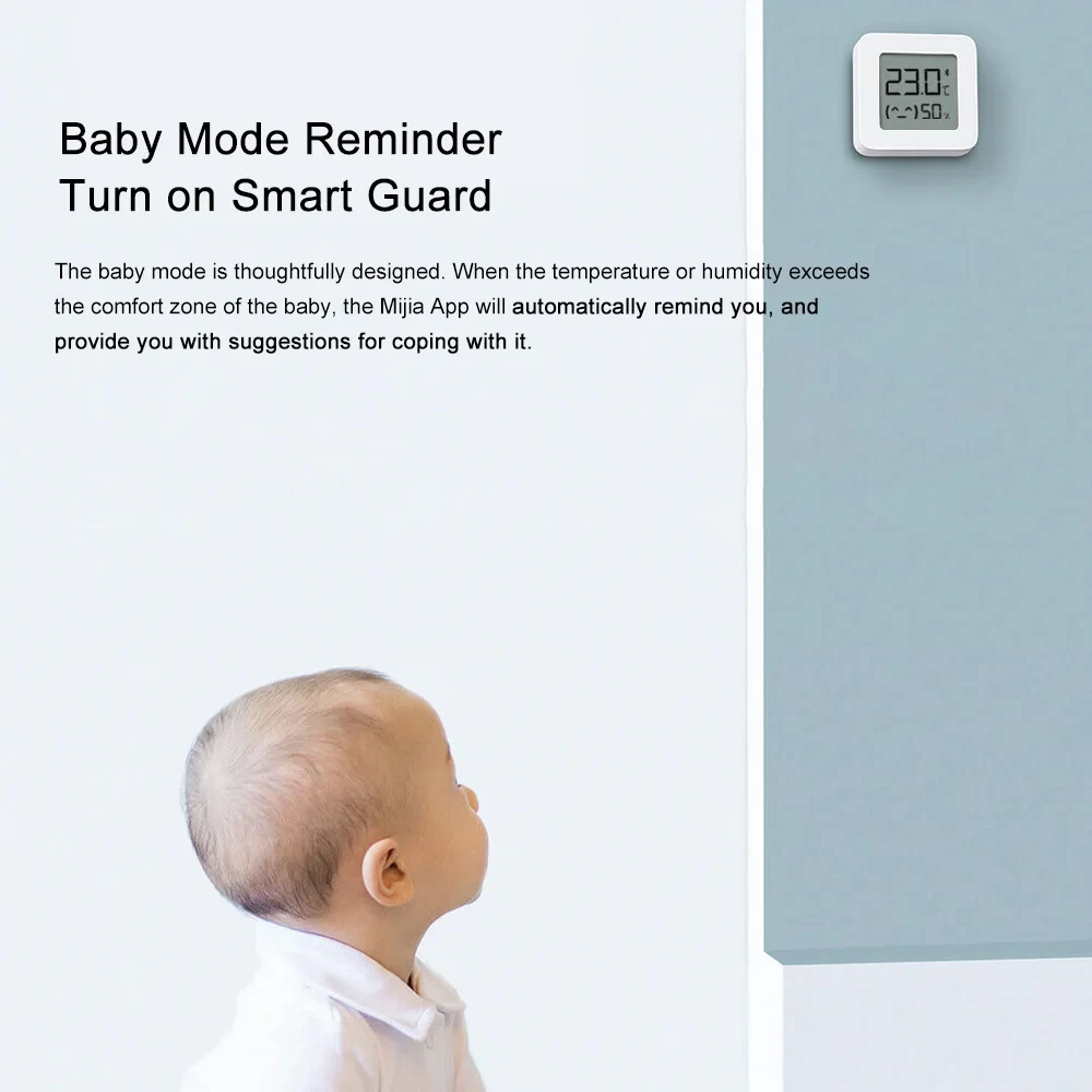 Xiaomi Mijia Bluetooth thermomètre 2 sans fil intelligent électrique numérique LCD hygromètre thermomètre fonctionne avec l'application Mijia avec batterie