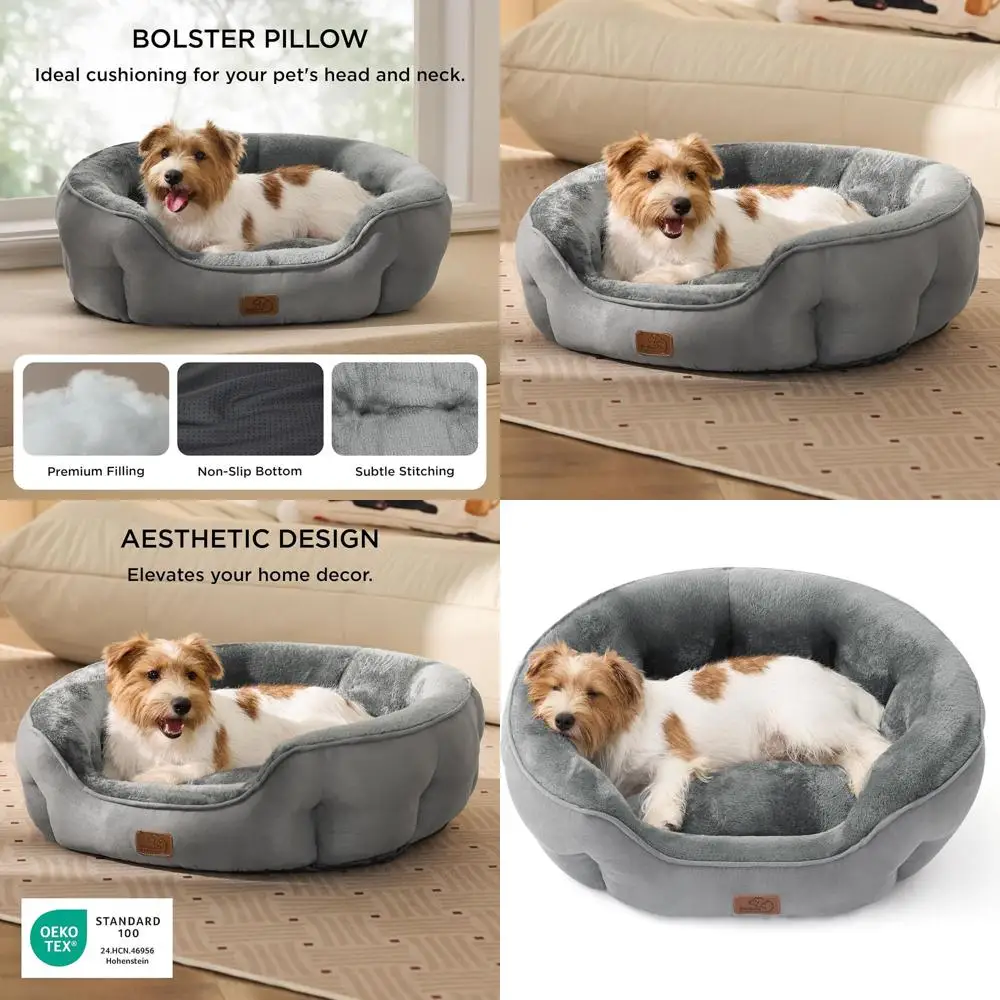 

Medium Washable Donut-Shaped Pet Bed, 28 Grey, Suitable for Medium Dogs and Cats