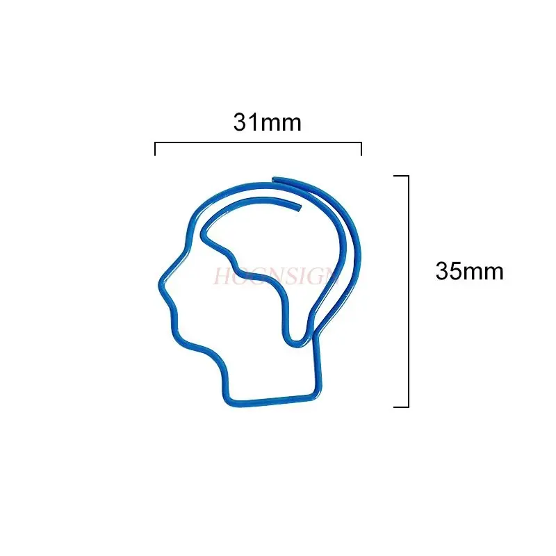 12pcs Facial styling paper clip Klein blue cute little Qing new song clip storage small gift stationery paper clip