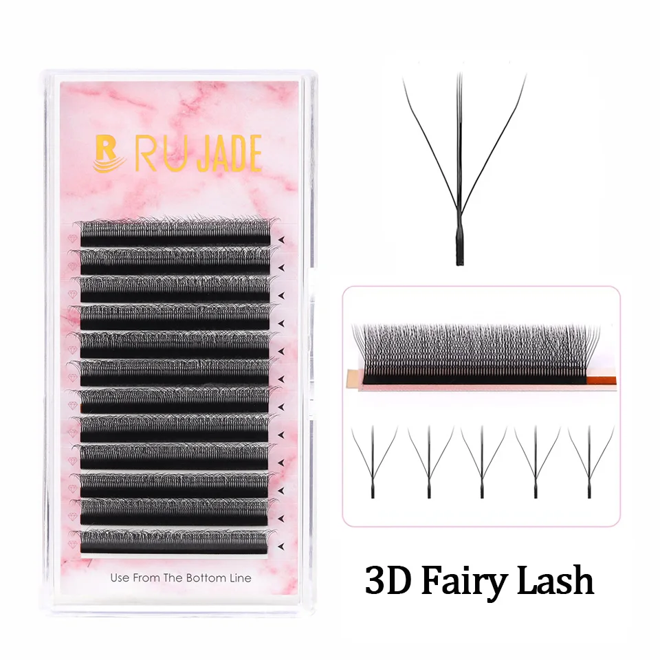 RUJADE Neue U-förmige 3D 4D 5D Wimpernverlängerung U-förmige Wimpern W Bloom Vorgefertigte Fächerwimpern Leichte flauschige Nerz-Kunstwimpern – Detail 38