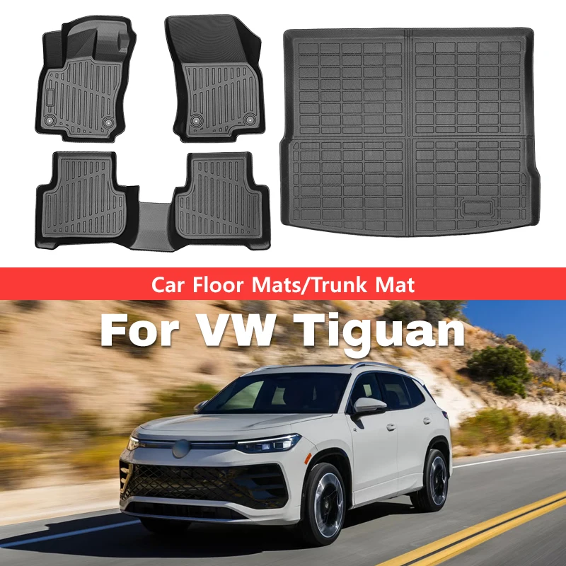 

Floor Mats for Volkswagen VW Tiguan 2025 2024 2023 2022 2021 2020 2019 2018 2017 European Trunk Mats All-weather Waterproof