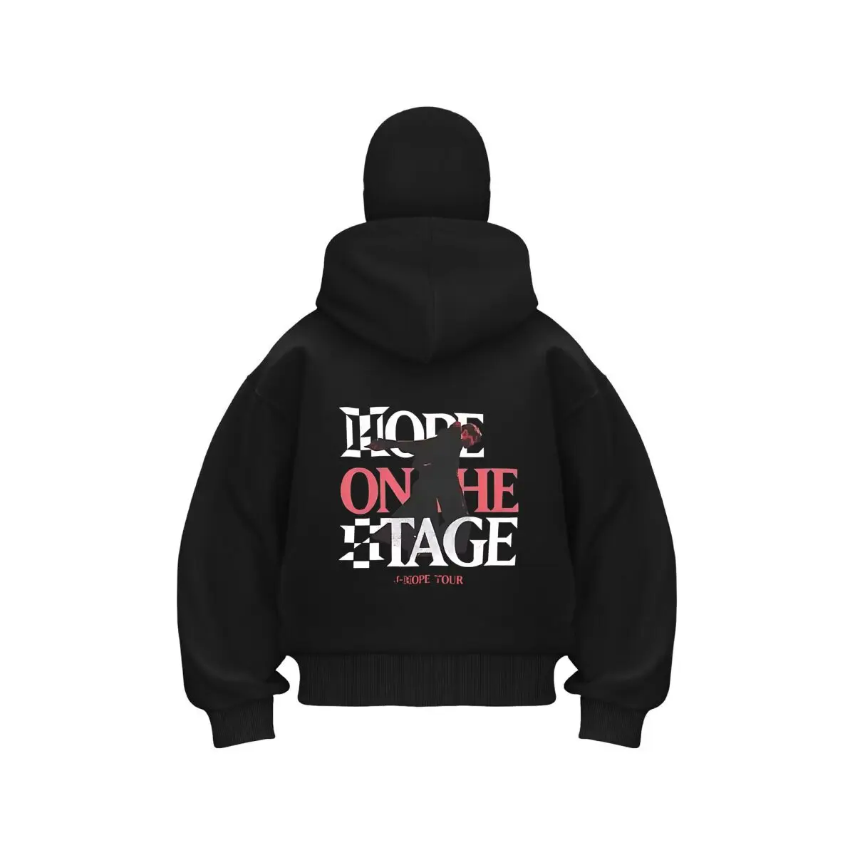 

J - Hope Tour Music Art Мужская Балаклава с двойным капюшоном на молнии, зимняя теплая толстовка