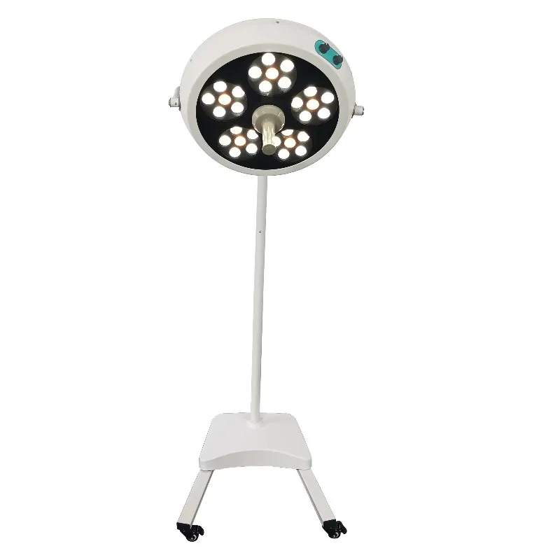 

Mobile Five-Hole Shadowless Hospital Operating Lamps Surgical Room Metal Lighting with Electric Power Source