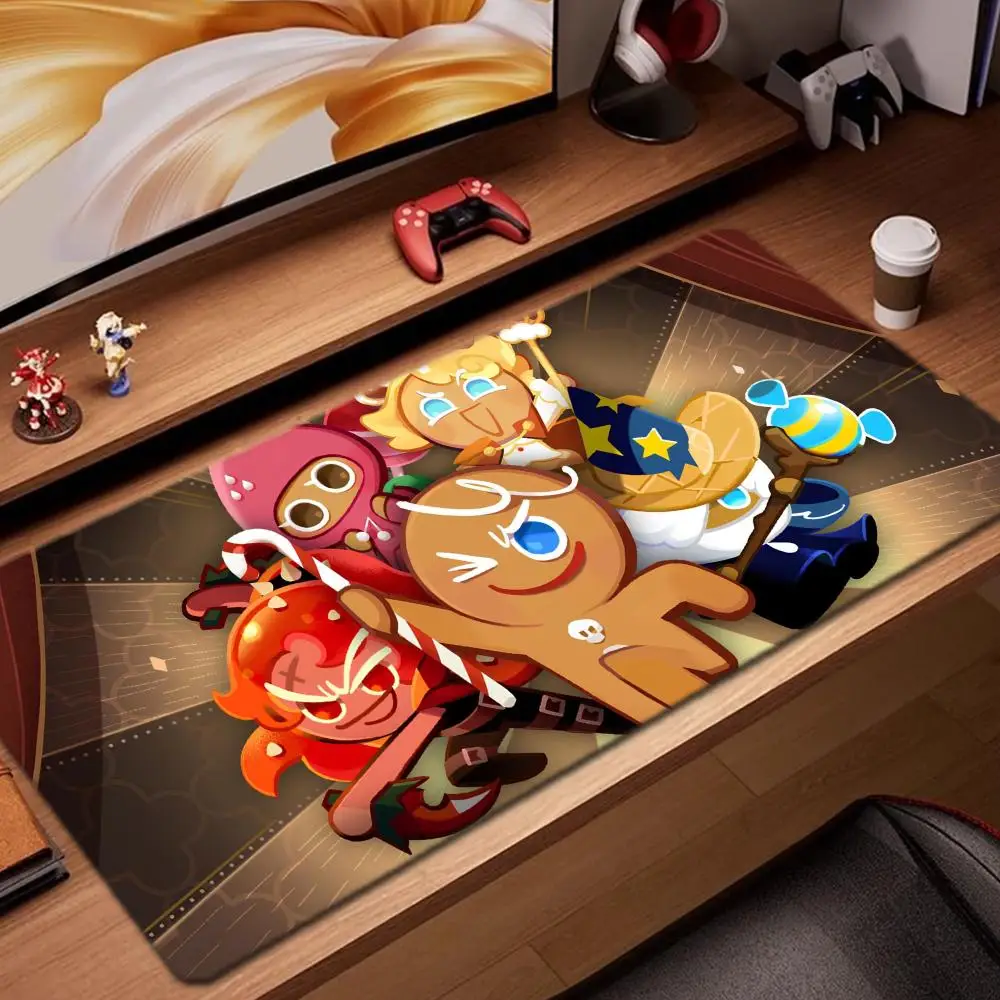 

Game cookie run kingdom Mouse Pad Game Accessories keyboard pad XXL large locking edge 900X400 mm table mat Gaming mousepad