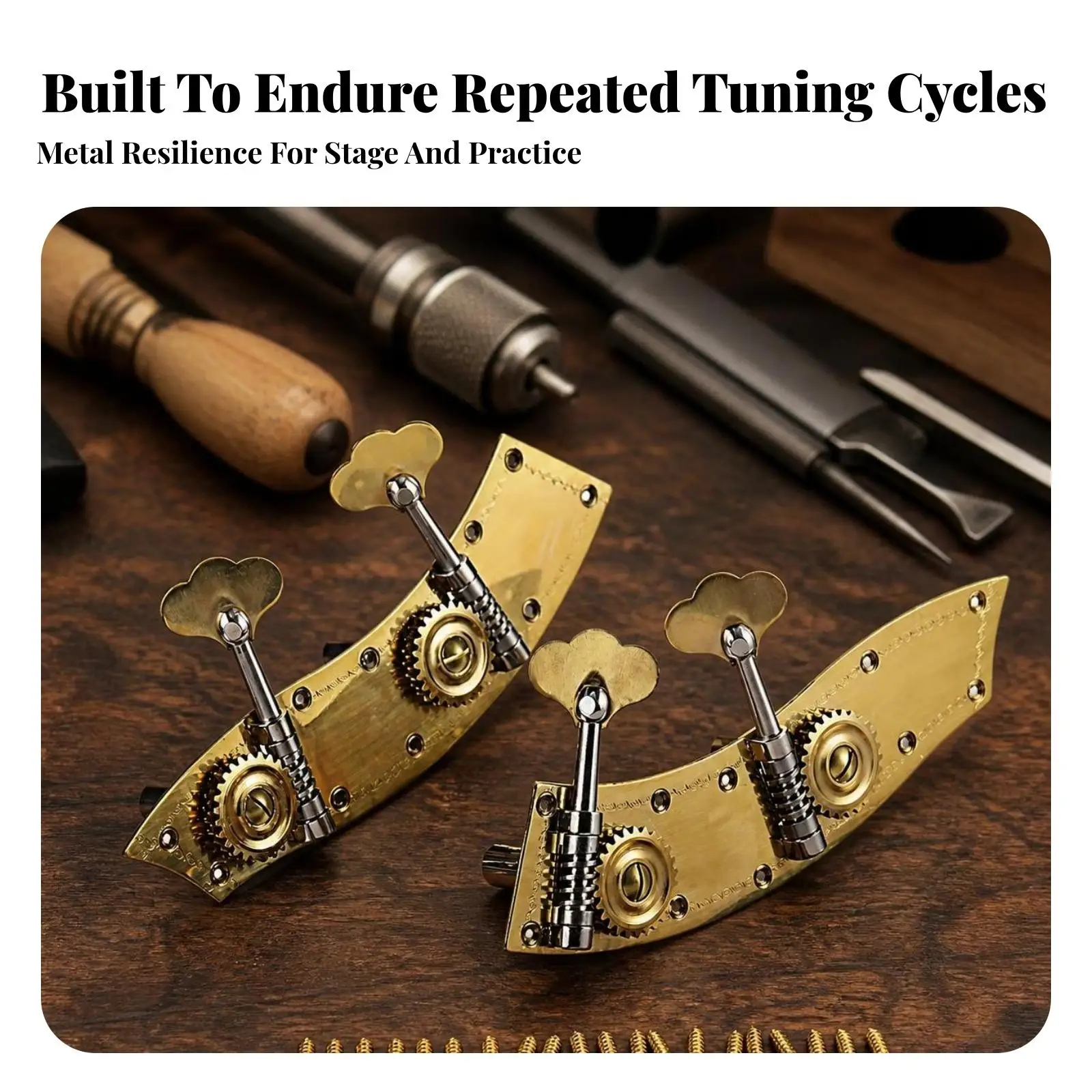 String Tuning Peg Copper Metal Guitar Tuner Machine Head Replacement for Acoustic Electric Folk Guitar Bass Instrument Repair