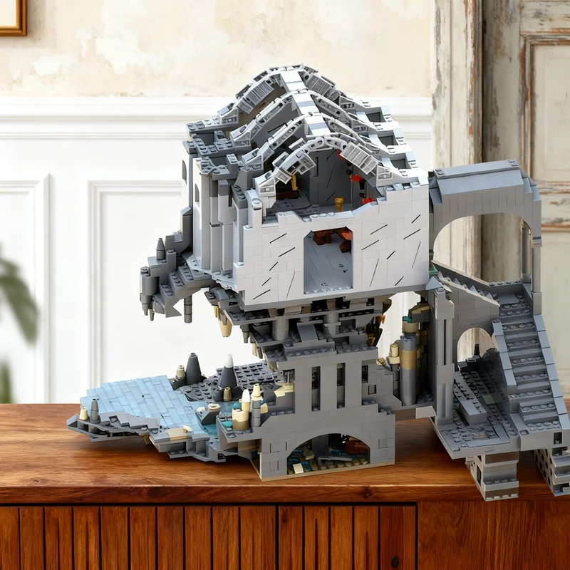 

3049 деталей MOC Helm S Deep The Ultimate MOD P A R T, модель из «Хоббита» и «Властелин колец», конструктор, креативный подарок, DIY, декор для витрины, для взрослых