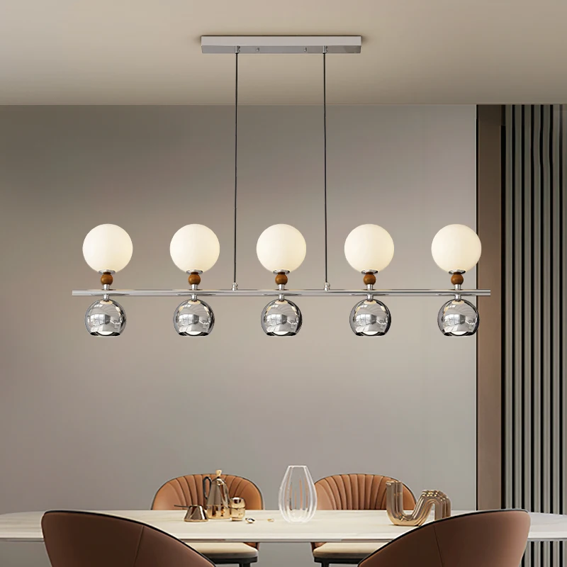 

Postmodern Led Pendant Lights for Dining Room Kitchen Decoration Nordic Decor Ball White/Chrome Hanging Pendant Lamp Fixtures