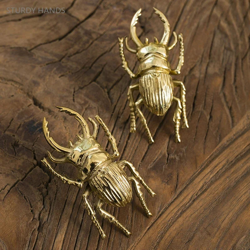 Imagem -05 - Único Furo Brass Cabinet Handle Luxo Leve Criativo Artesanal em Forma de Inseto Gaveta do Armário Carpintaria Pcs