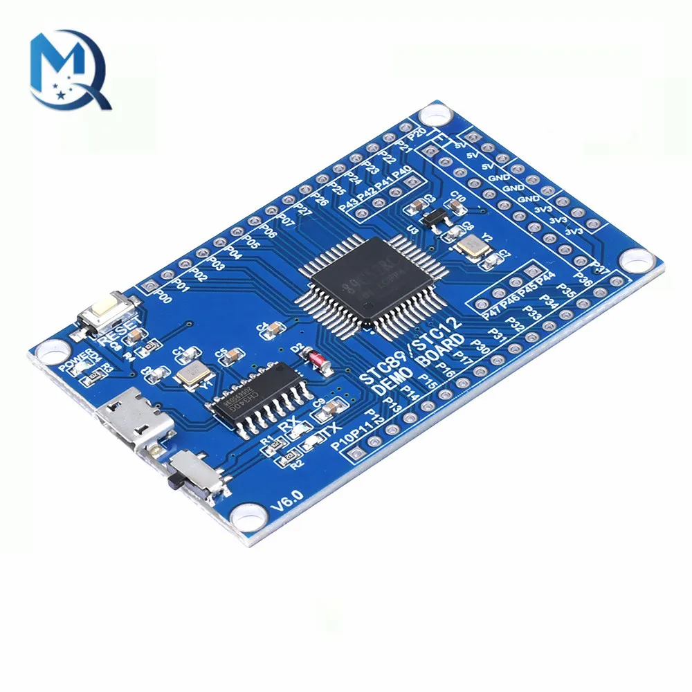 STC89C52RC Core Board Development Board 51 Microcontroller Learning Board Minimum System Board CH340 Micro USB