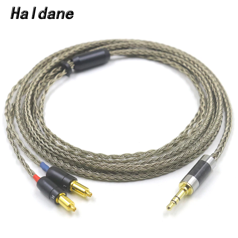 Haldane Gun-Grey 16Cores Silver Plated Graphene Headphone Upgrade Replace Cable for SRH1440 SRH1540 SRH1840 1840 Earphone