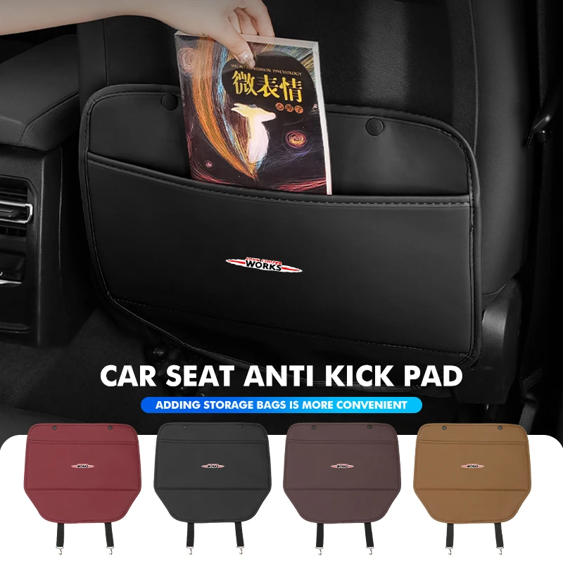 

Car Seat Back Anti-kick Pad Protector Mat Anti Scratch Organizer For MINI John Cooper Works R56 F56 R53 R60 Clubman