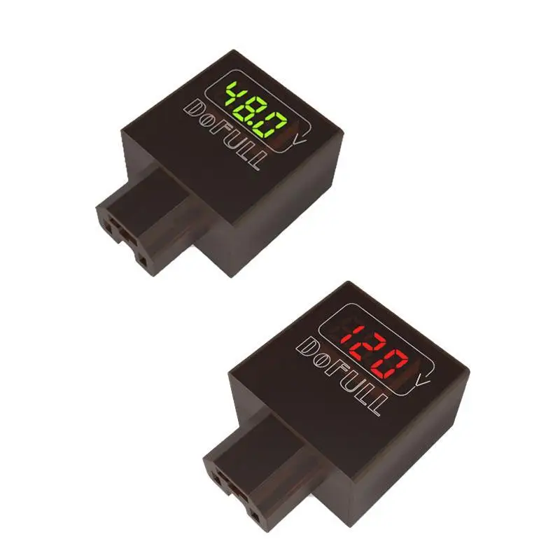 2 In 1 Electric Bike Voltmeter DC 30‑200V Digital Voltage Display USB Phone Charger Adapter For E‑Bike Scooter Power Supply Use