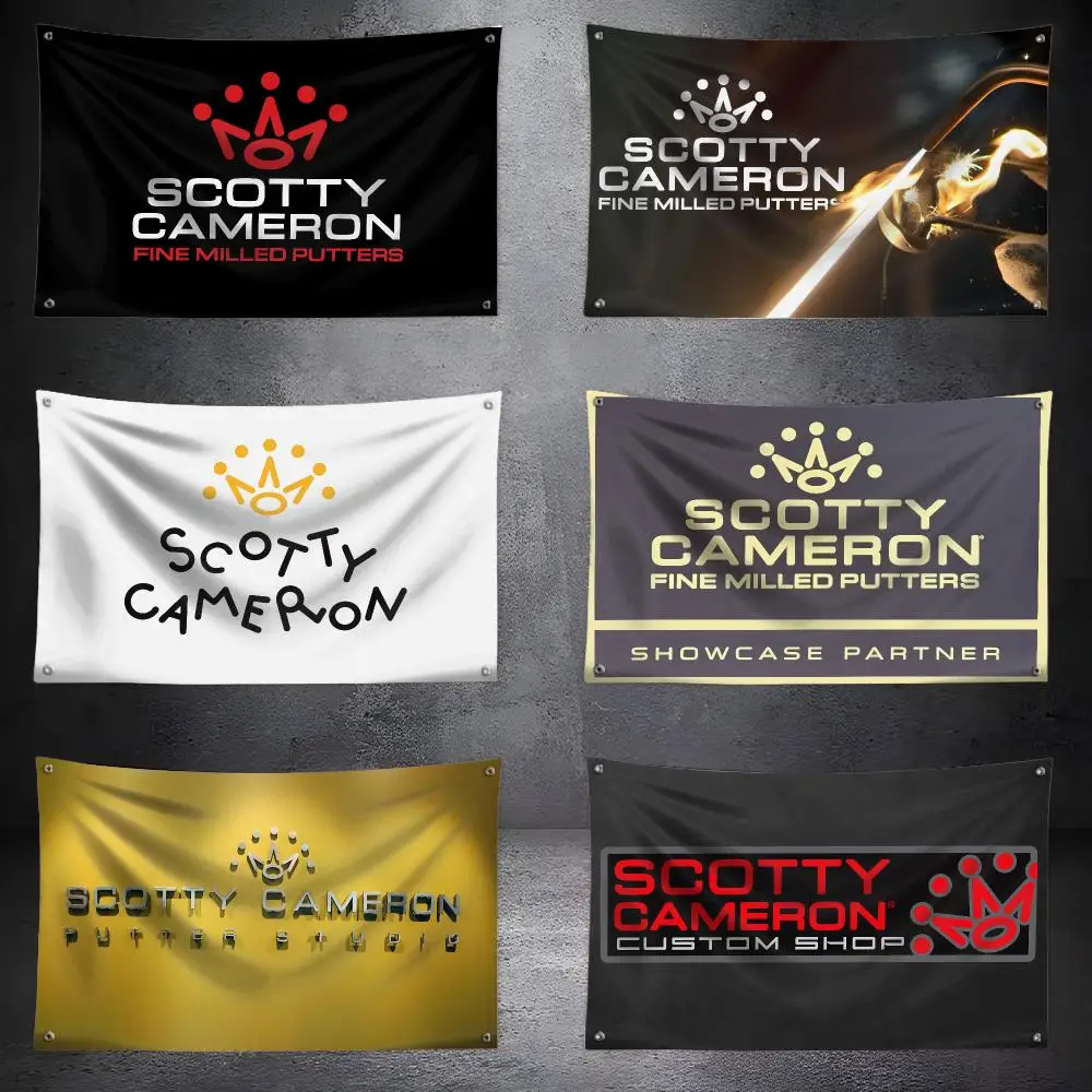 S-Scotty Cameron LOGO Flags Custom Camping Outdoor Garden Room Bedroom Decor Party Backdrops Wall Art Family Gifts