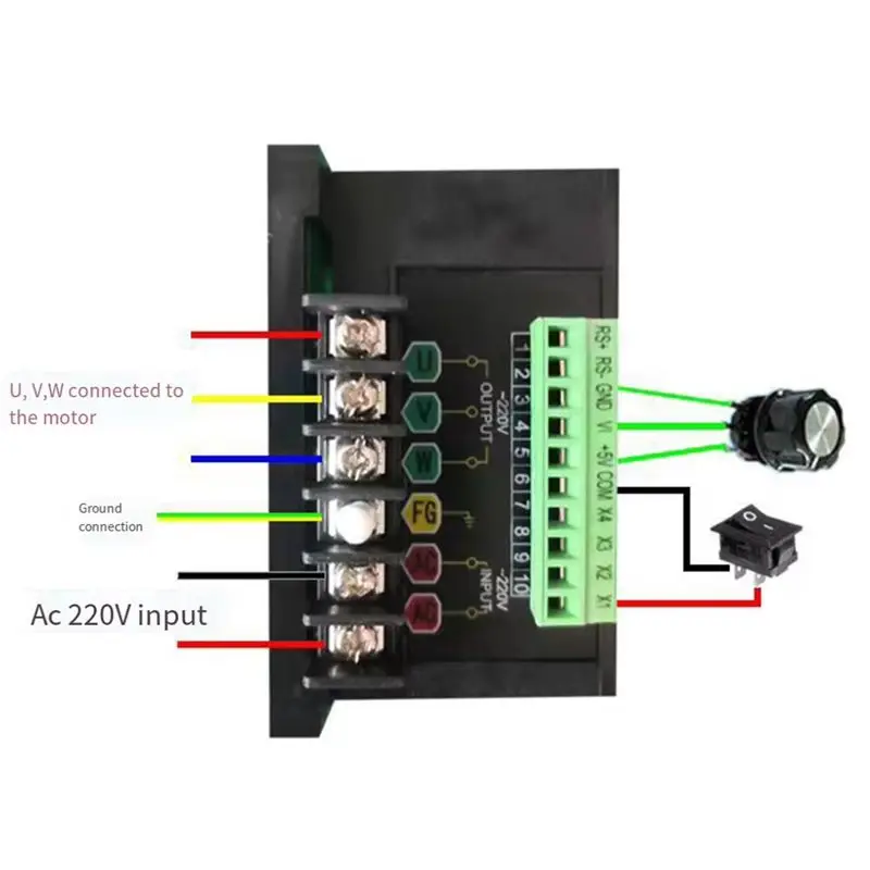 A04G-750W Frequency Converter Inverter, For Three-Phase Motors Single-Phase AC220V Simple Small 3-Phase In
