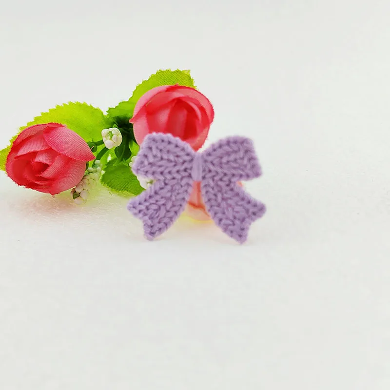 50 Stück 35*25mm Wollschleifen-Applikationen für DIY-Kleidung, Hüte, Schuhe, Nähzubehör, Aufnäher, Kopfbedeckungen, Haarschleifen, Clips, Dekorationszubehör – Detail 4