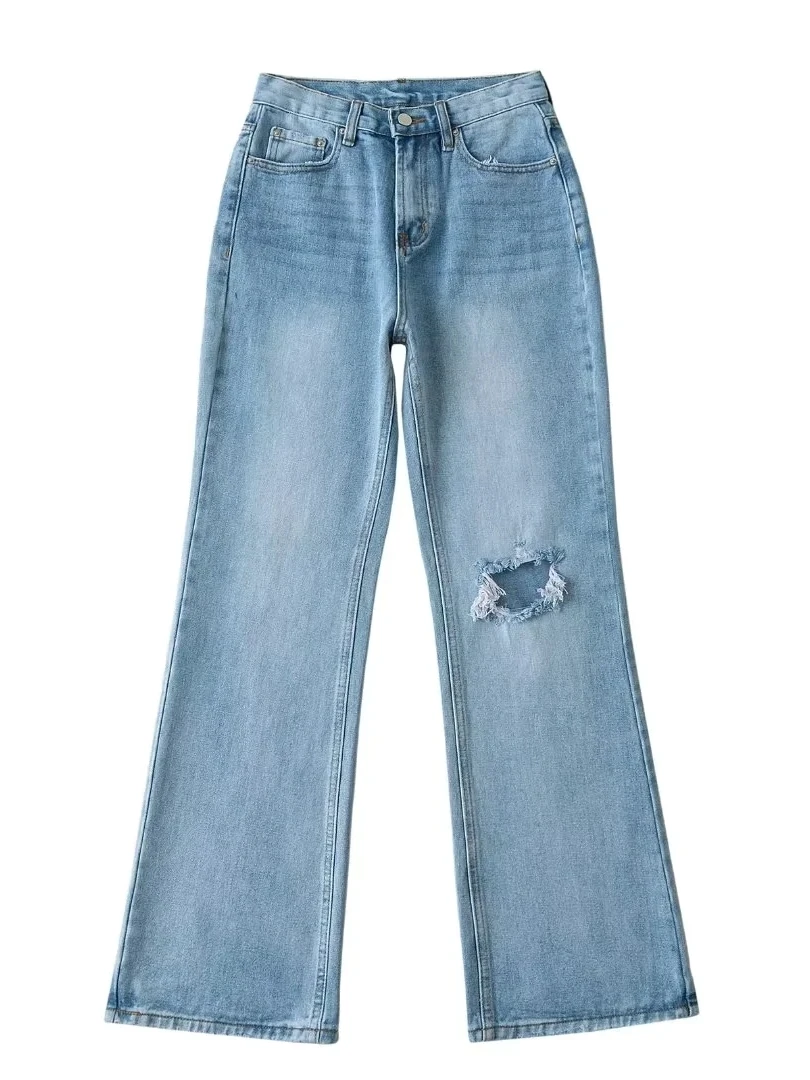 

Low Waist Flared Jeans Women's Spring Autumn Faion Distred Long Pants Casual Basic Sle Hot Girl Match All