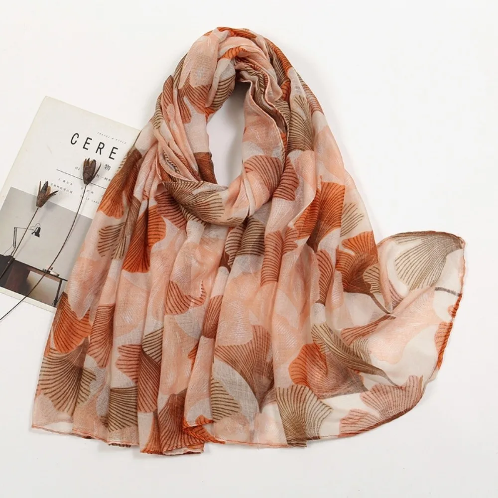 Soft Thin Voile Thin Scarf Sunscreen Floral Print Floral Print Scarves Foulard Tippet Summer