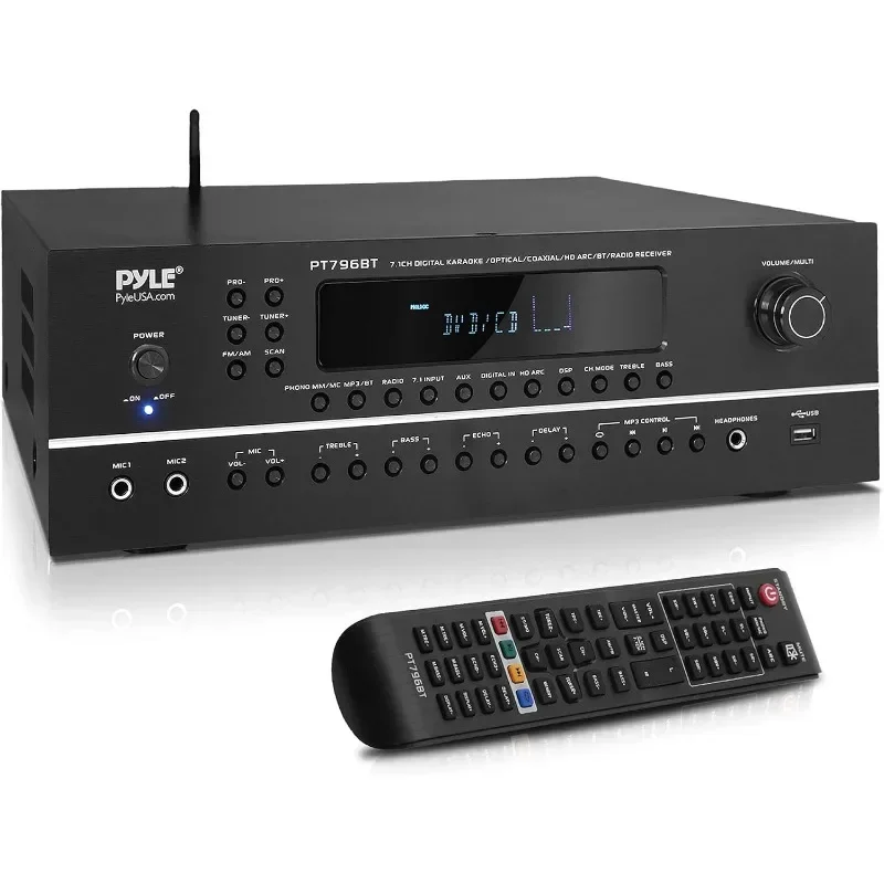 

Home.7.1-канальный Hi-Fi Bluetooth стереоусилитель-2000 Вт AV динамик для домашнего кинотеатра сабвуфер приемник объемного звука с радиосвязи
