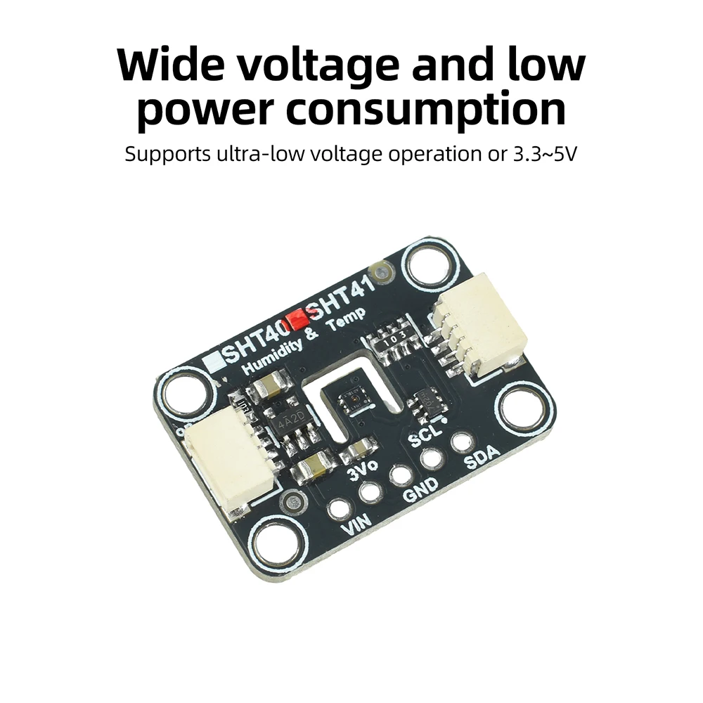 SHT41/SHT45 Temperature And Humidity Sensor Module 1.08V-3.6V Is Compatible Compatible With Stemma Qt/Qwiic With Pin