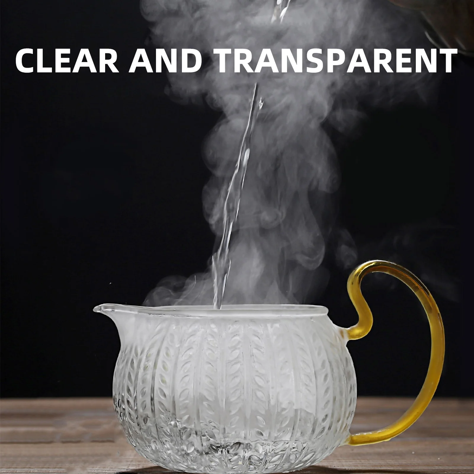 

1 шт. прозрачный стеклянный чайник с отсоединяемым фильтром, гладким носиком, термостойкий, для заваривания чая Кунг-фу, цветочного и фруктового чая