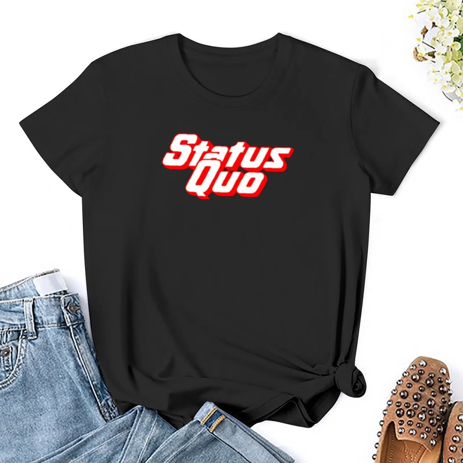 Status Quo T-Shirt Zomerkleding Sportfans Vrouw Kleding