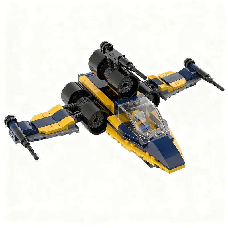 233pcs MOC I-7 Triforce-class Interceptor Triforce Space Model Toys Building Blocks Architecture Christmas Gift Art Education